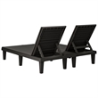 Pemberly Row Double Multi-Position Sun Lounger for 2 People in Black