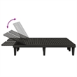 Pemberly Row Double Multi-Position Sun Lounger for 2 People in Black