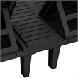Pemberly Row Double Multi-Position Sun Lounger for 2 People in Black
