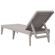 Pemberly Row Single Adjustable Sun Lounger with Armrests in Cappuccino