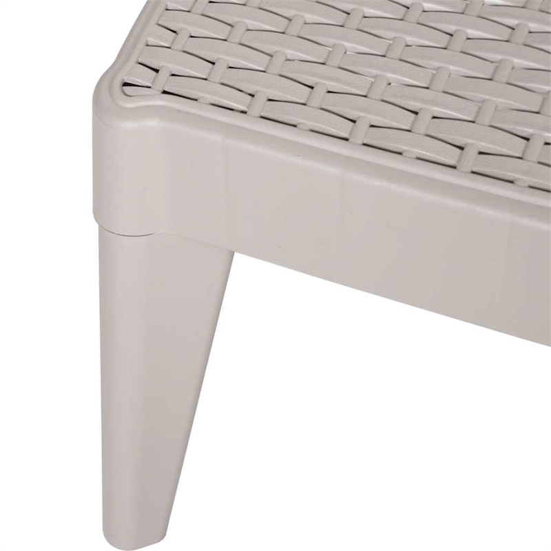 Pemberly Row Single Adjustable Sun Lounger with Armrests in Cappuccino