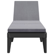 Pemberly Row Polypropylene Sun Lounger with Cushion in Anthracite