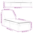 Pemberly Row Polypropylene Sun Lounger with Cushion in Anthracite