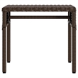 Pemberly Row PE Rattan Sun Lounger with Canopy and Side Table in Brown