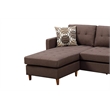 Pemberly Row 2 Piece Reversible Sectional with Accent Pillows in Brown