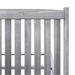 Pemberly Row Solid Acacia Wood Sun Lounger with Adjustable Back in Gray