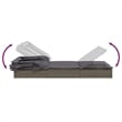 Pemberly Row PE Rattan 2-Person Adjustable Double Sun Lounger in Gray