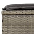 Pemberly Row PE Rattan 2-Person Adjustable Double Sun Lounger in Gray