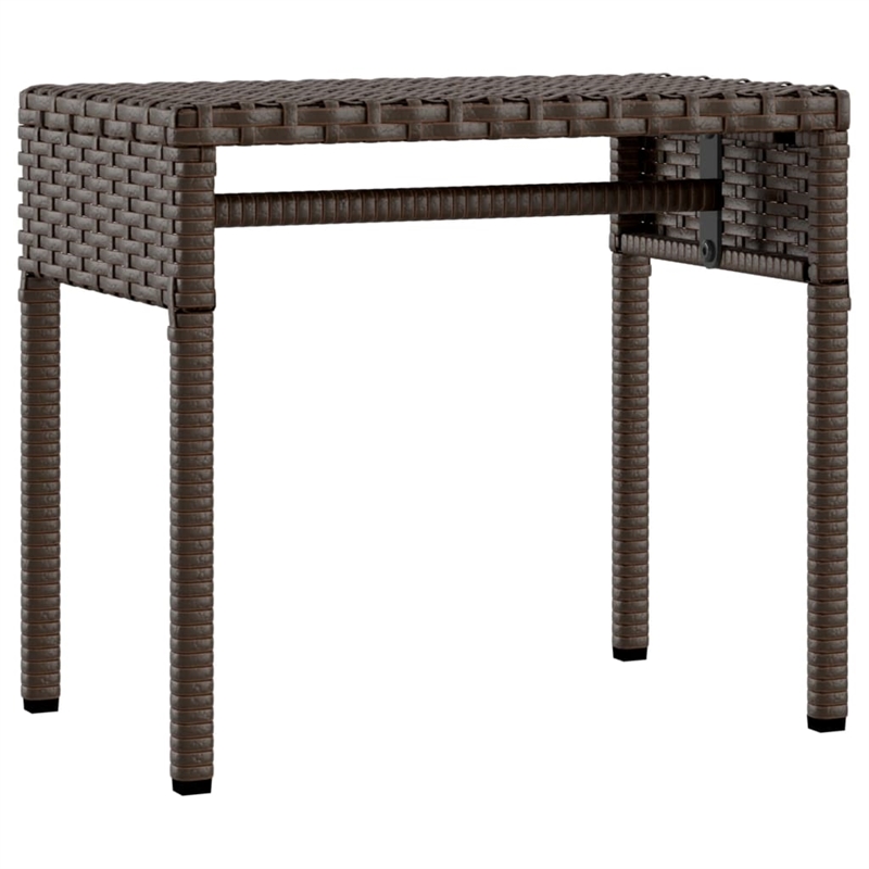 Pemberly Row PE Rattan Sun Lounger Set of 2 with Canopy in Brown