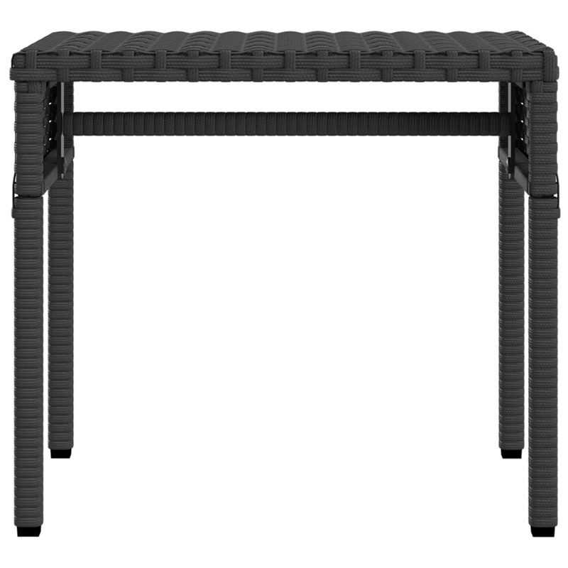 Pemberly Row PE Rattan Sun Lounger Set with Side Table in Black Turquoise