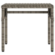 Pemberly Row PE Rattan Sun Lounger Set with Canopies and Table in Gray