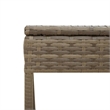 Pemberly Row PE Rattan Sun Lounger Set with Canopies and Table in Gray