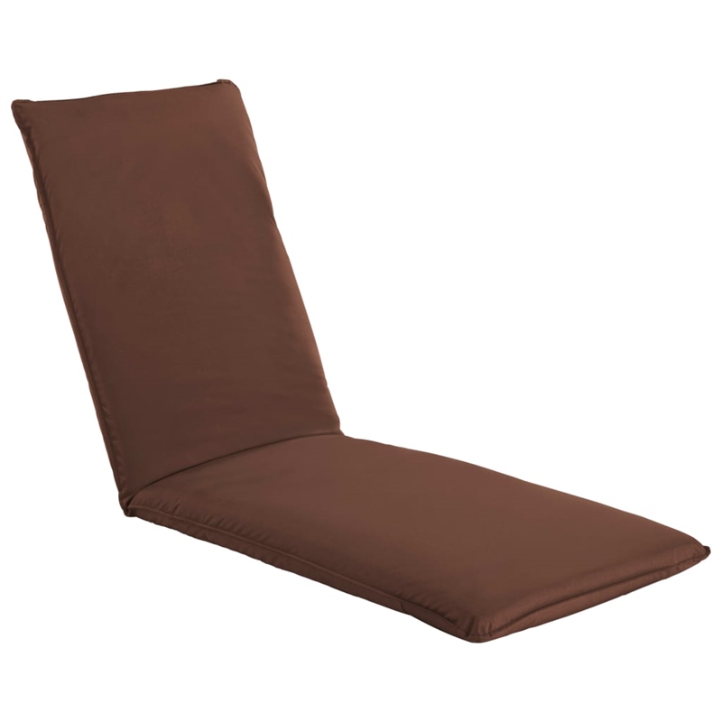 Pemberly Row 5-Position Foldable Oxford Fabric Sun Lounger in Brown