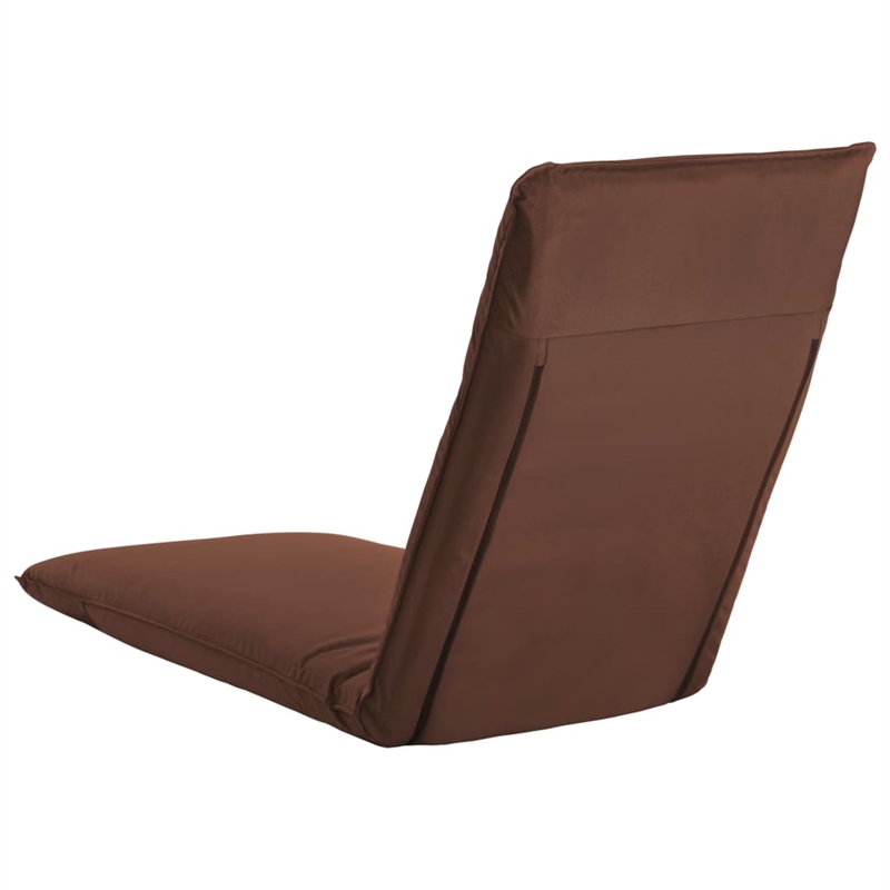 Pemberly Row 5-Position Foldable Oxford Fabric Sun Lounger in Brown