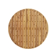Pemberly Row Round Acacia Wood Outdoor Dining Table with Metal Legs