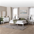 Pemberly Row Spindle 4-Piece Bedroom Set with Platform Bed in White Full