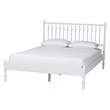 Pemberly Row Spindle 4-Piece Bedroom Set with Platform Bed in White Full