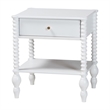 Pemberly Row Spindle 4-Piece Bedroom Set with Platform Bed in White Full