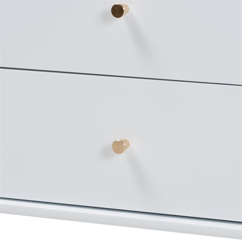 Pemberly Row Spindle 4-Piece Bedroom Set with Platform Bed in White Full