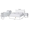 Pemberly Row Spindle 5-Piece Bedroom Set with Platform Bed in White Full