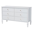 Pemberly Row Spindle 5-Piece Bedroom Set with Platform Bed in White Full