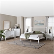 Pemberly Row Spindle 5-Piece Bedroom Set with Platform Bed in White Queen