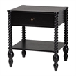 Pemberly Row Spindle 4-Piece Bedroom Set with Full Platform Bed in Black