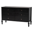 Pemberly Row Spindle 4-Piece Bedroom Set with Full Platform Bed in Black