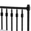 Pemberly Row Spindle 4-Piece Bedroom Set with Full Platform Bed in Black