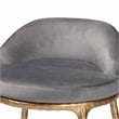 Pemberly Row Upholstered Counter Stool with Low Back and Metal Frame