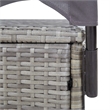 Pemberly Row PE Rattan Double Sun Lounger with Canopy in Gray & Dark Gray