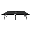 Pemberly Row Double Foldable Steel Frame Sun Lounger in Black