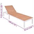 Pemberly Row Aluminum Sun Lounger Set of 2 with WPC in White & Brown