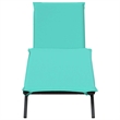 Pemberly Row Patio Poly Rattan Sun Lounger with Armrests in Black