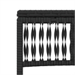 Pemberly Row PE Rattan Patio Sun Lounger Set with Side Table in Black