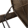 Pemberly Row Poly Rattan Double Sun Lounger with Padded Cushions in Brown