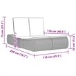 Pemberly Row Poly Rattan Double Sun Lounger with Padded Cushions in Gray
