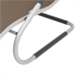 Pemberly Row Aluminum and Textilene Sun Lounger with Pillow in Taupe