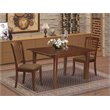 Pemberly Row 3-Piece Dining Set with Slatted Chairs in Mahogany Finish