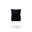 Pemberly Row 5-Piece Modern Dining Table Set in Linen White and Black