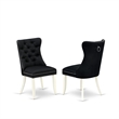 Pemberly Row 5-Piece Modern Dining Table Set in Linen White and Black