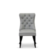 Pemberly Row 5-Piece Black Dining Set with Light Gray Faux Leather Chairs