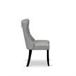 Pemberly Row 5-Piece Black Dining Set with Light Gray Faux Leather Chairs