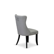 Pemberly Row 5-Piece Black Dining Set with Light Gray Faux Leather Chairs