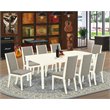 Pemberly Row 9-Piece Wood Dining Set with Linen White Finish