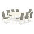 Pemberly Row 9-Piece Wood Dining Set with Linen White Finish