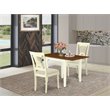 Pemberly Row 3-Piece Dining Set with Panel Back Chairs in Cherry