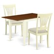 Pemberly Row 3-Piece Dining Set with Panel Back Chairs in Cherry
