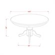 Pemberly Row 3-Piece Round Wood Dining Table Set in Black Finish