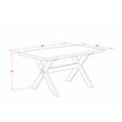 Pemberly Row X-Style 5-Piece Wood Dining Set in Doeskin/Cement